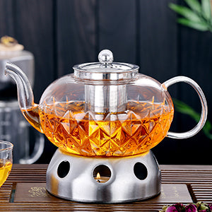 Glass Pitcher with Lid - Diamond Pattern (72 Ounces) by Pykal