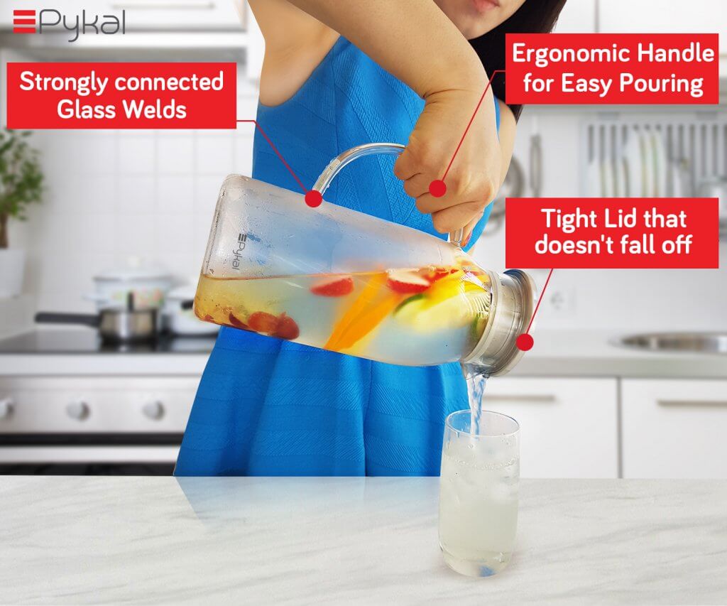 easy pouring glass pitcher