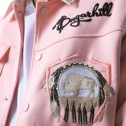 NIGHT RAIDER SUEDE JACKET (PINK) – Sugarhill