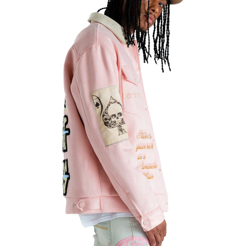 NIGHT RAIDER SUEDE JACKET (PINK) – Sugarhill