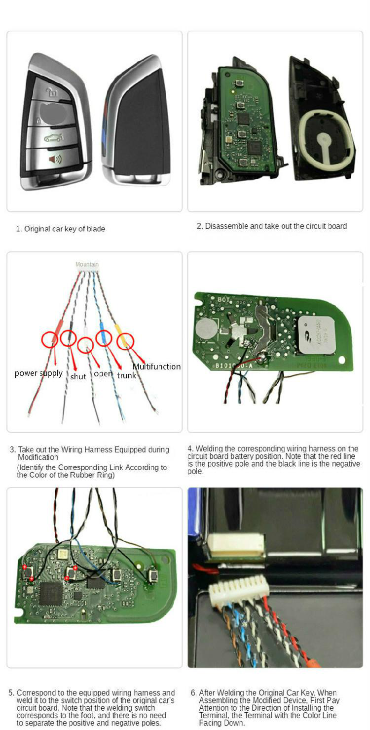 LCD Smart Key Shell Visual Intructions