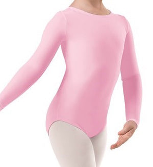 long sleeve pink leotard