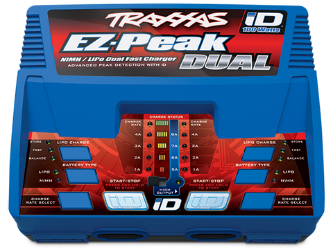Traxxas EZ-Peak Dual 8-Amp Multi-Chemistry Fast Charger (NiMh/LiPo) W/Auto iD -TRA2972