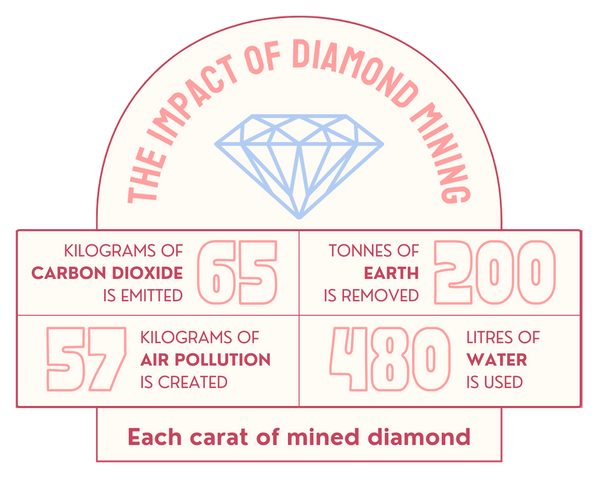 ecological impact of diamond mining infographic
