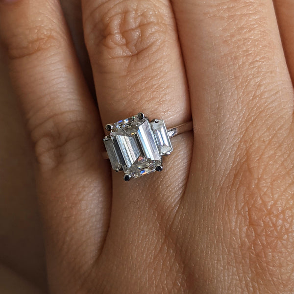 aiana custom emerald cut diamond