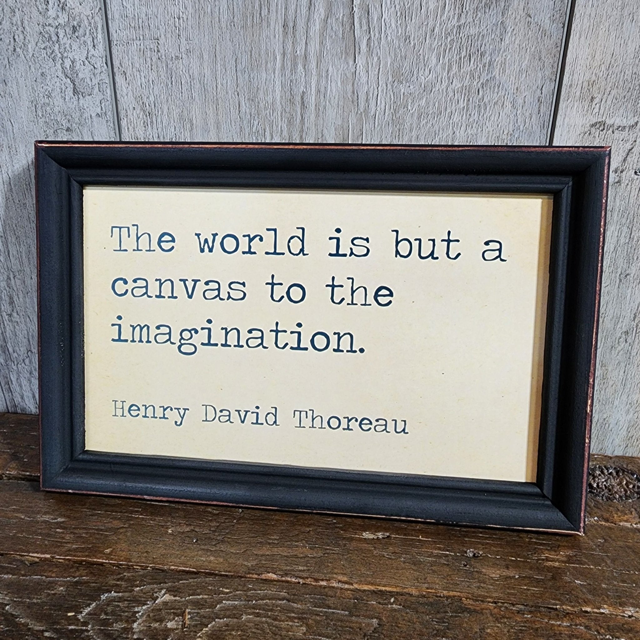 Creative Co-op Wood Wall Decor with Saying The world is but a canvas