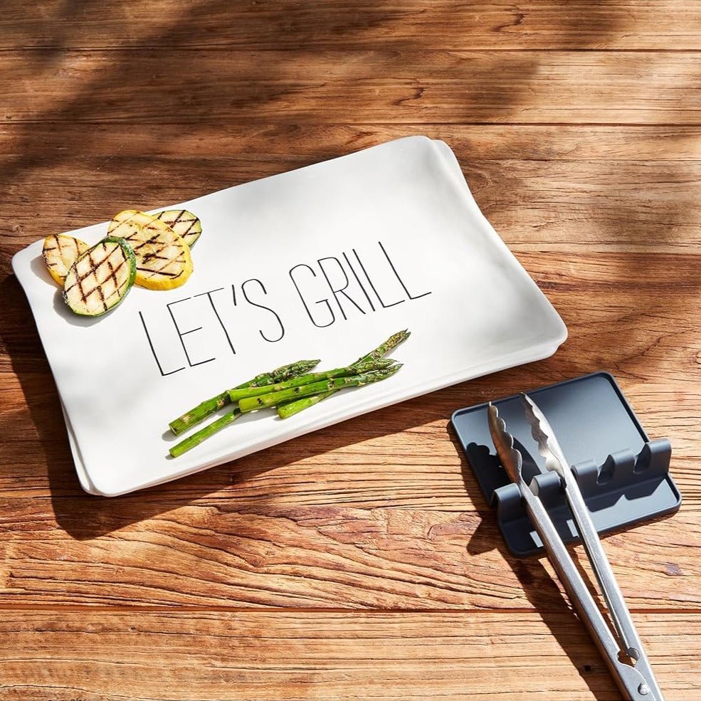 Mud Pie Grill Platter & Tool Mat Set