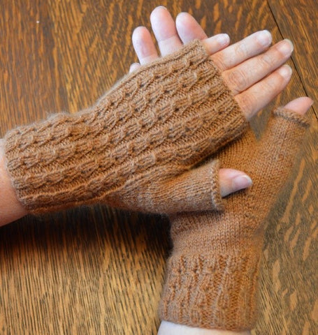 Konza Mitts - knitted fingerless mitts