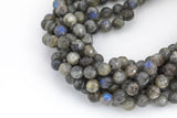 Natural Labradorite, High Quality in Faceted Round, 4mm, 6mm, 8mm, 10mm- In Full 15.5 Inch Strands AAA Quality Gemstone Beads