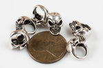 Skull Bead 925 Bali Sterling silver 1 per order-s2