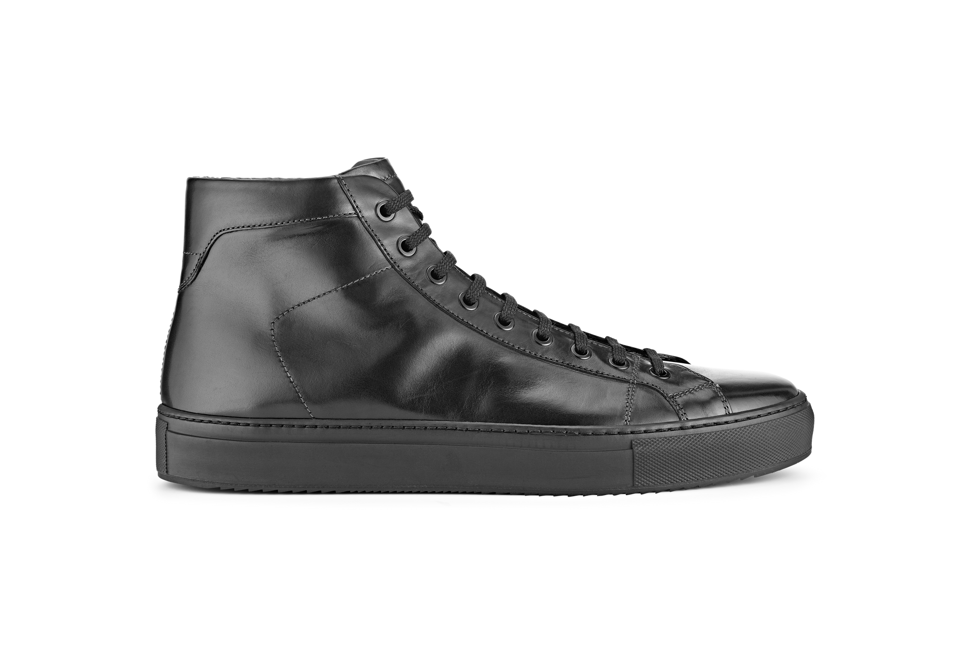 The Fusto - High-Top Sneaker - Black - Leather - M.Gemi