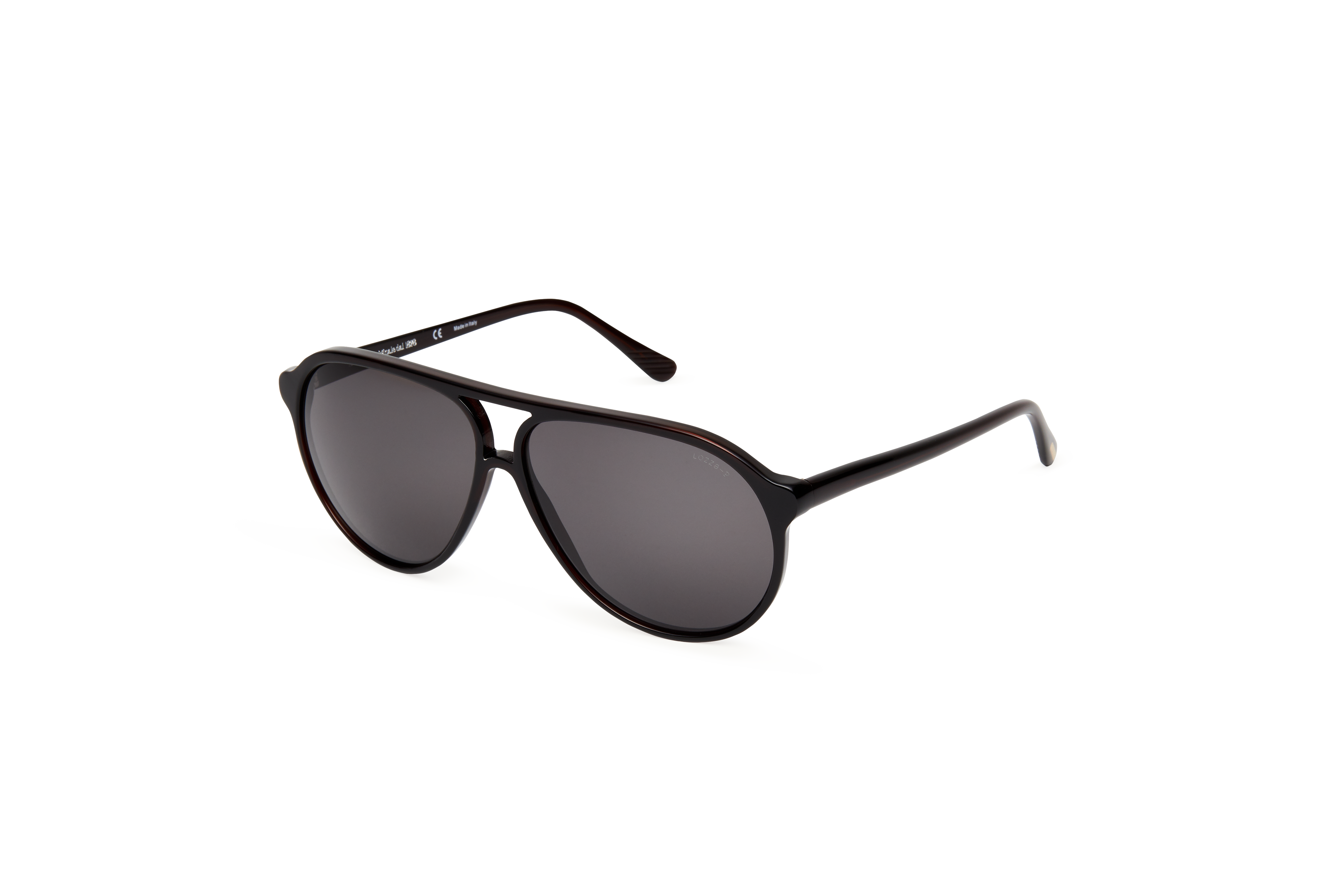 M. Gemi Aviator Acetate Sunglasses In Olive Brown/smoke