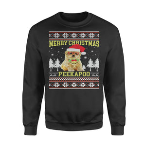 Pemola, Peekapoo Dogs Christmas Ugly Sweatshirts, Sweatshirt