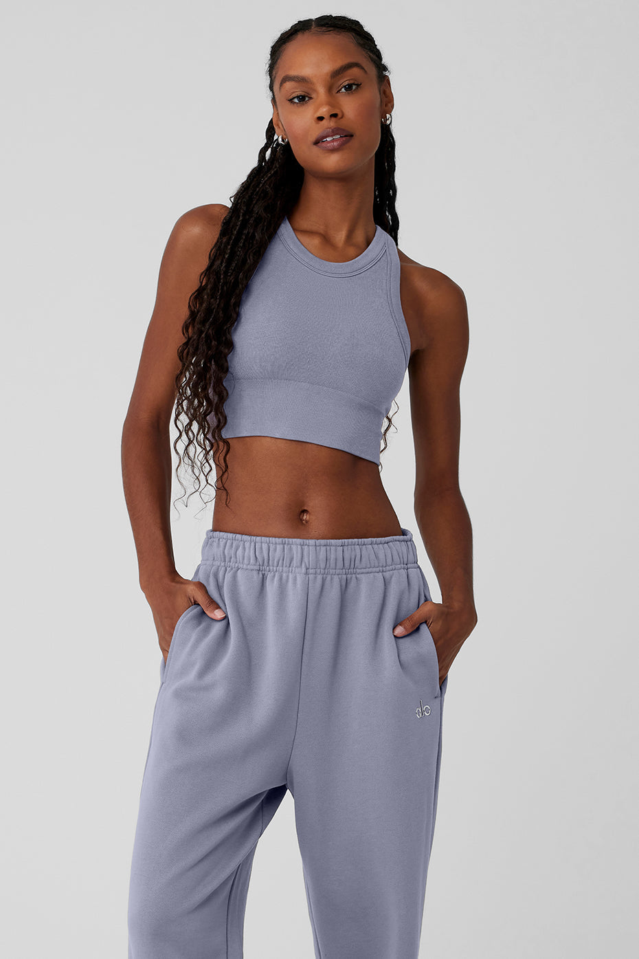 Seamless Delight High Neck Bra - Fog