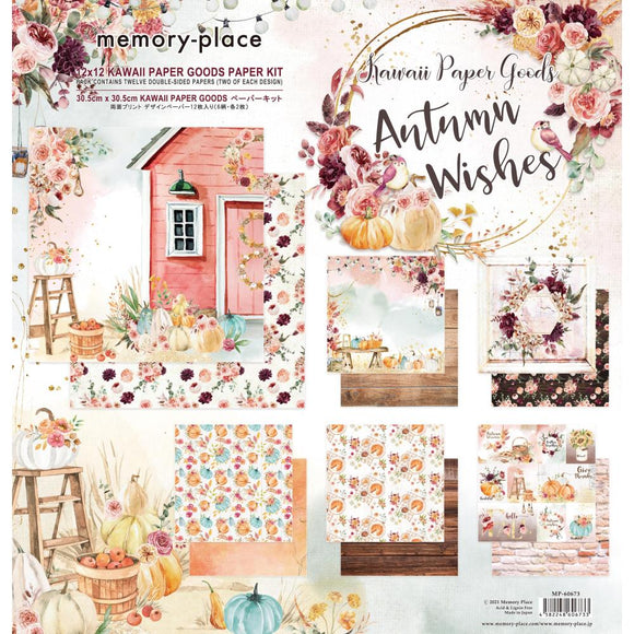 Kawaii Paper Goods, Paper Pack 12x12 - Autumn Wishes