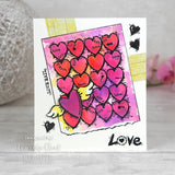 Woodware Stamp, Heart Background