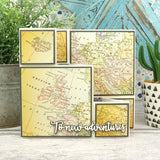 Hunkydory Paper Pack 8x8, Vintage Maps & Aged Paper