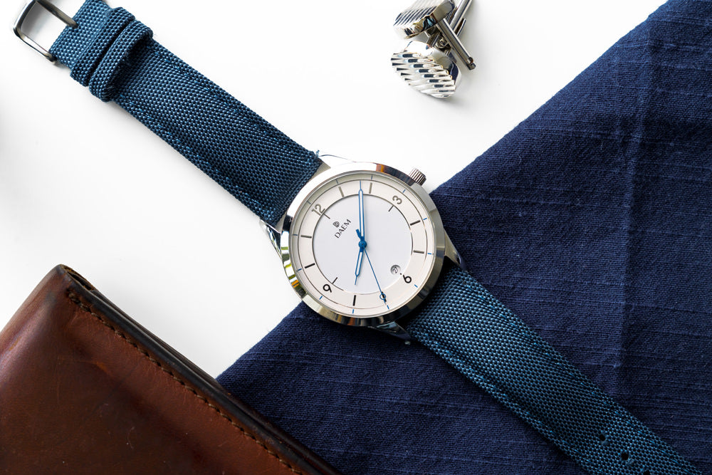 DAEM Royal Blue canvas watch