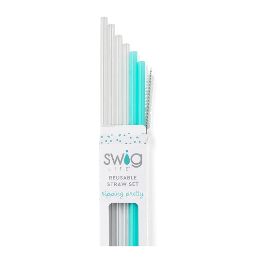 SWIG HO HO HO & Mint Reusable Straw Set