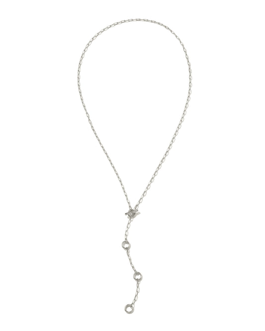 Jess Lock Chain Necklace in Silver