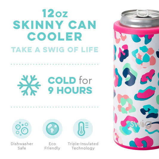 QualityPerfection Slim Can Cooler 12oz Skinny Coolie 12 / Pink Aurora