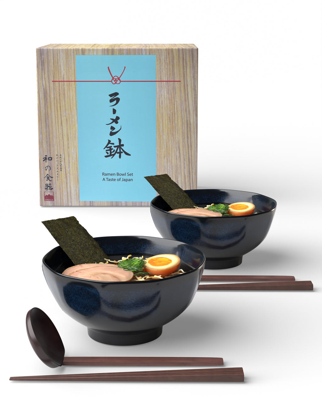 Noodle Bowl Set, Ceramic Blue Bol Bowl, Ramen schüssel, Korean Ramen Bowl,  Anime - Helia Beer Co