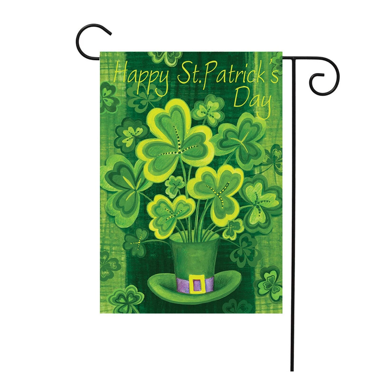 St. Patrick's Day Shamrock Garden Flag–It's the Holidays