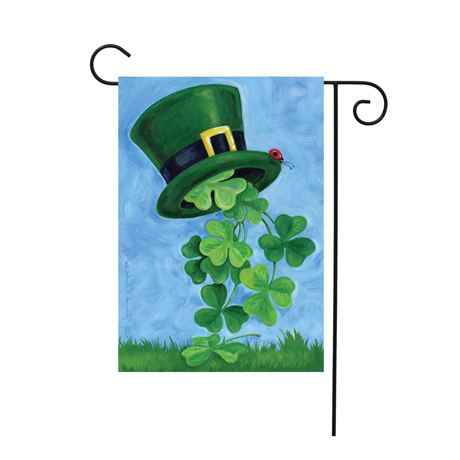 St. Patrick's Day Shamrock Garden Flag–It's the Holidays