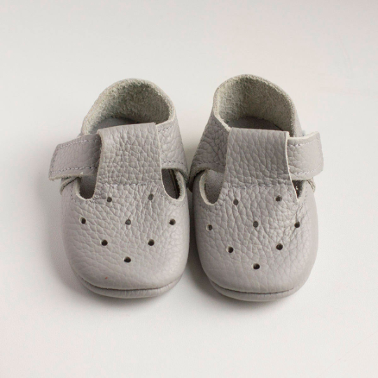 white baby sandals