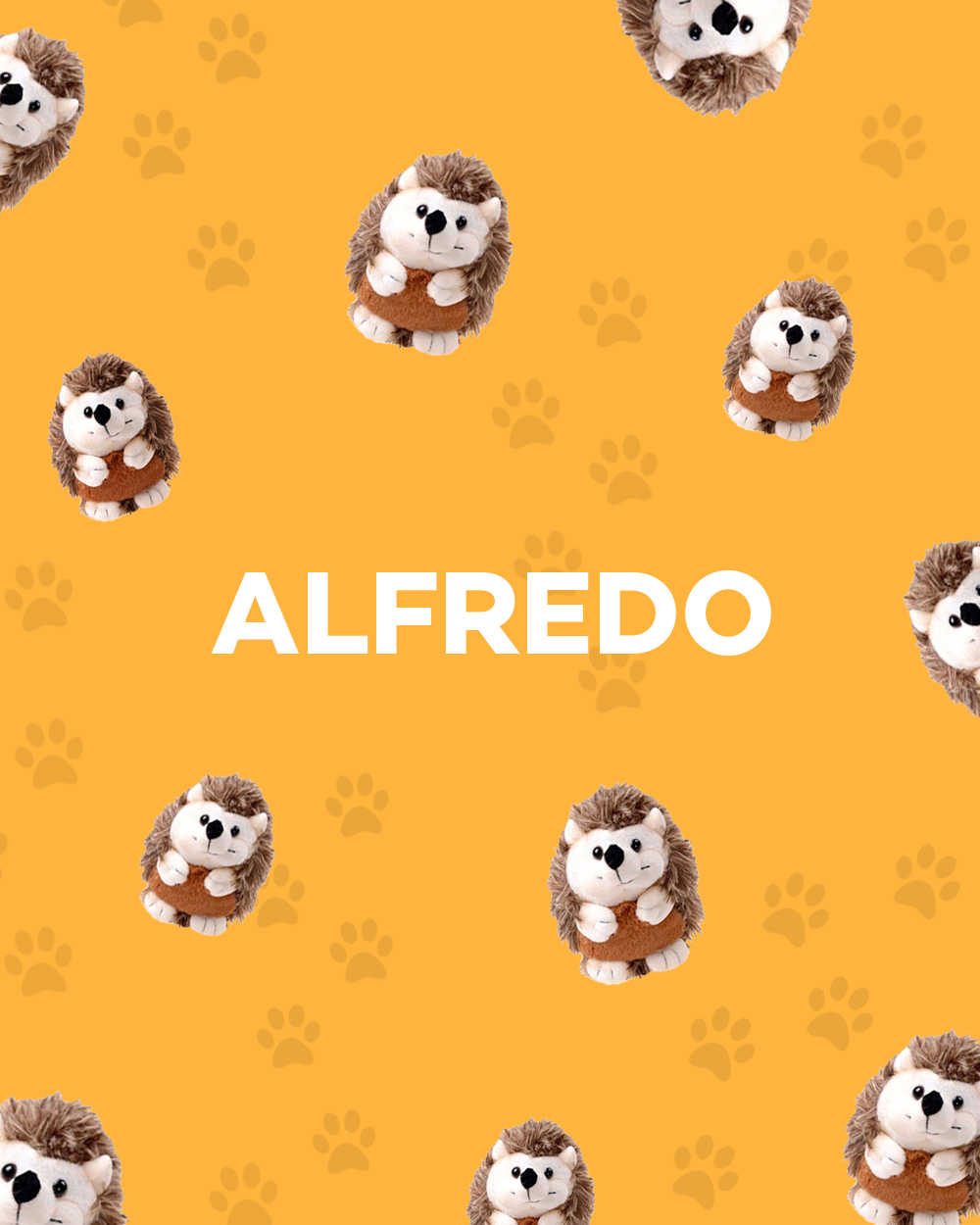 hedgehog plush alfredo