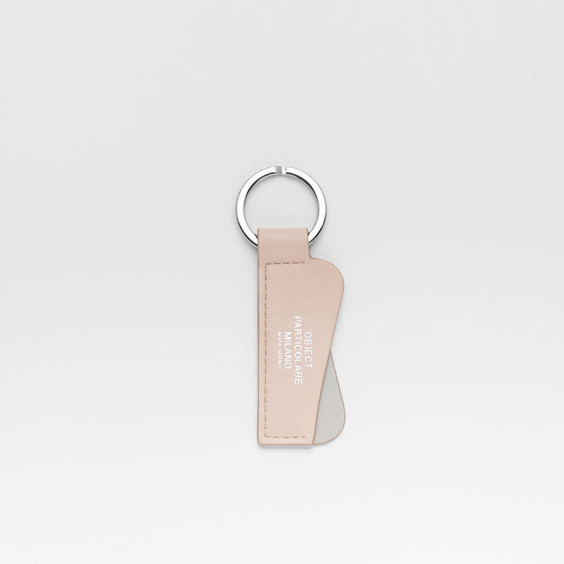 pink leather keychain