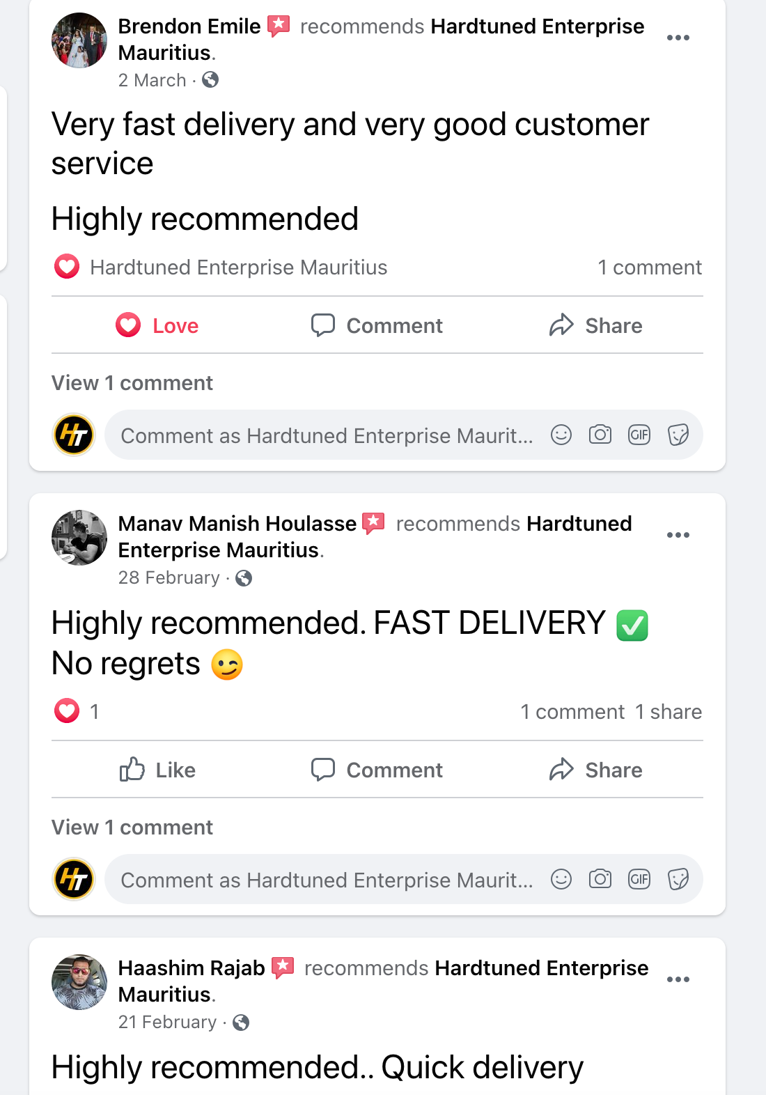 Hardtuned Mauritius reviews