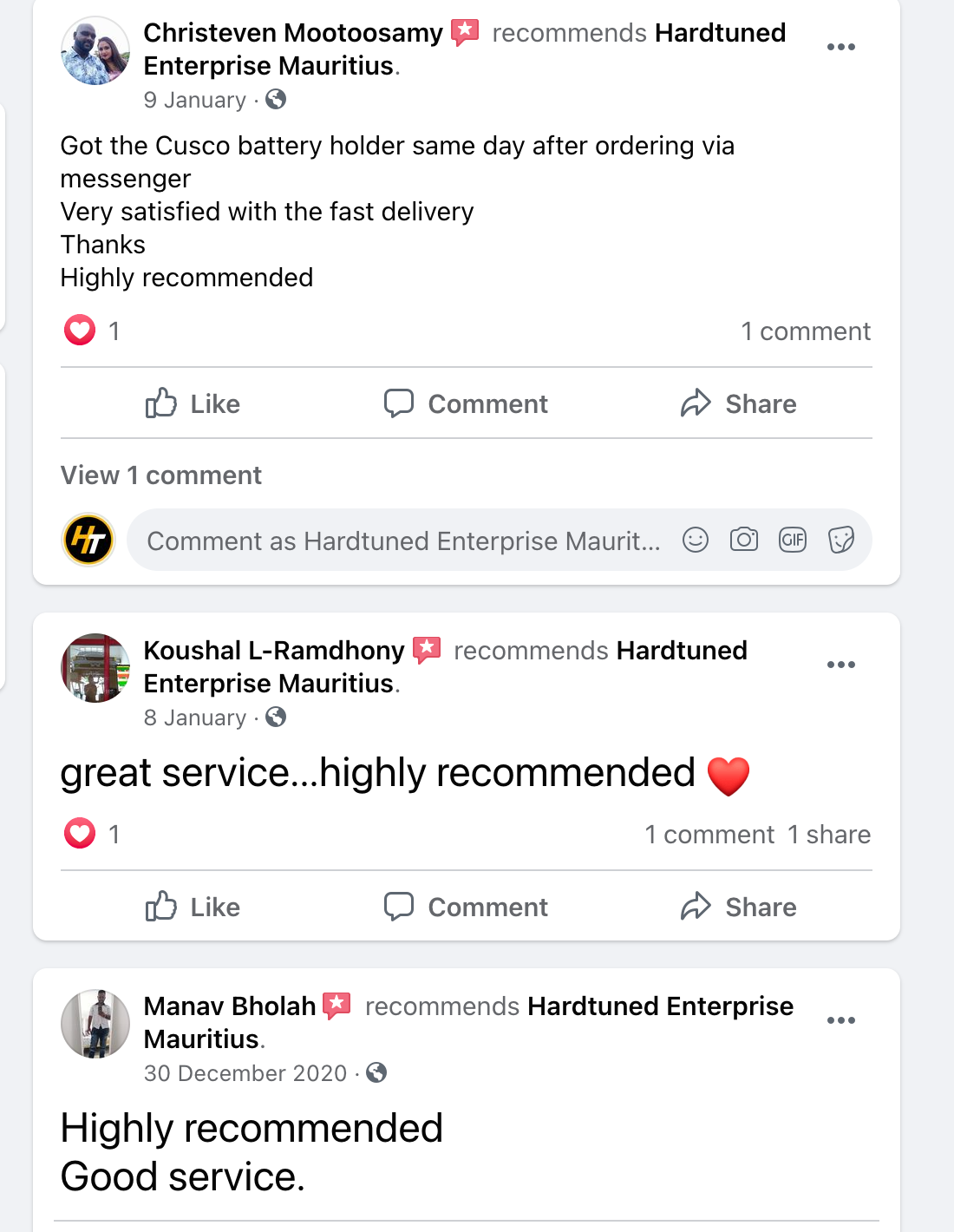 Hardtuned Mauritius reviews