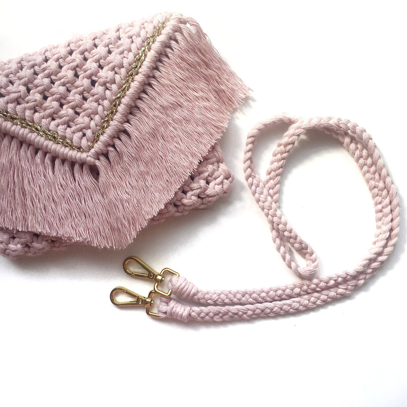 macrame clutch purse