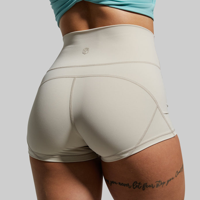 Women's White Compression Shorts  Athletic Booty Shorts – bornprimitive  canada