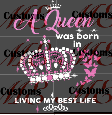 Download A Crowned Queen Was Born Svg Design For Women S Casual Dress Me Customs Llc