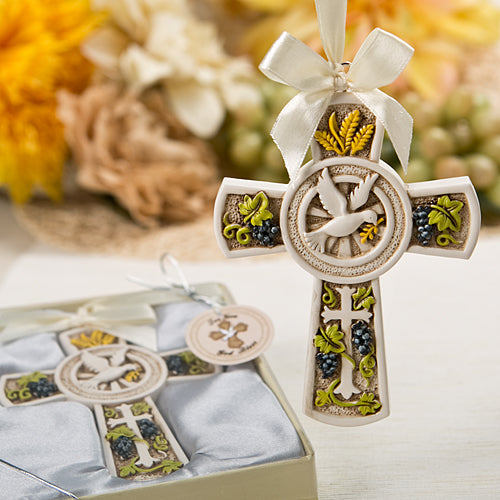 HOLY NATURES HARVEST THEMED CROSS ORNAMENT
