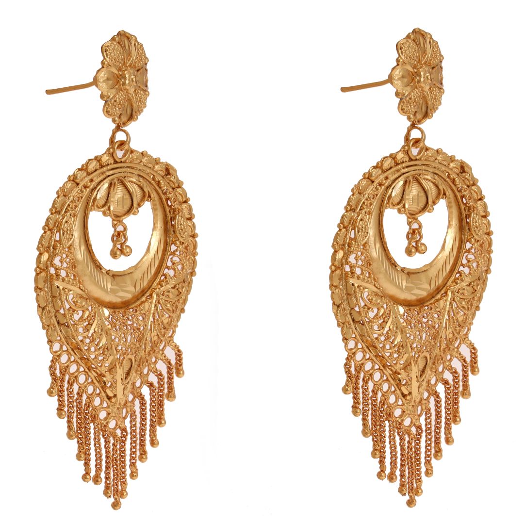 Mahavir Forming Gold Plated Jhumki Earrings - MP BALI JUMKHl 170