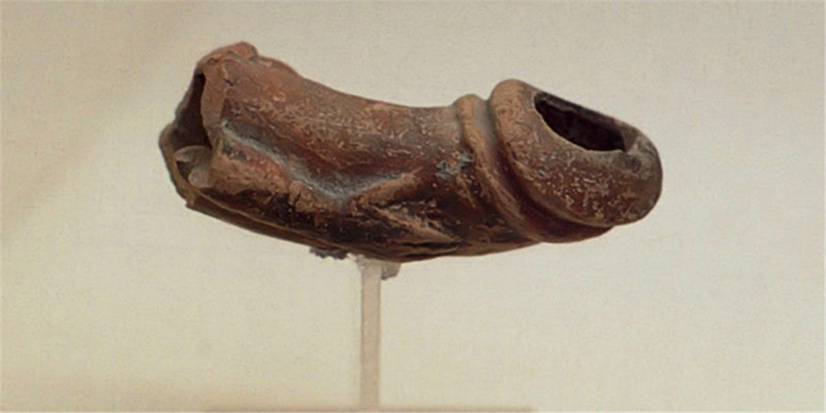the stone penis pump in ancient times on exhibition