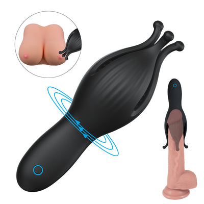 Male Masturbator Penis Head Exercise Stimulate Climatic Sex Toys For Men  Stamina Trainer 5 Vibrators 