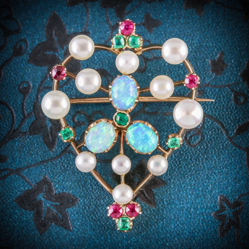 Victorian-Gemstone-Brooch