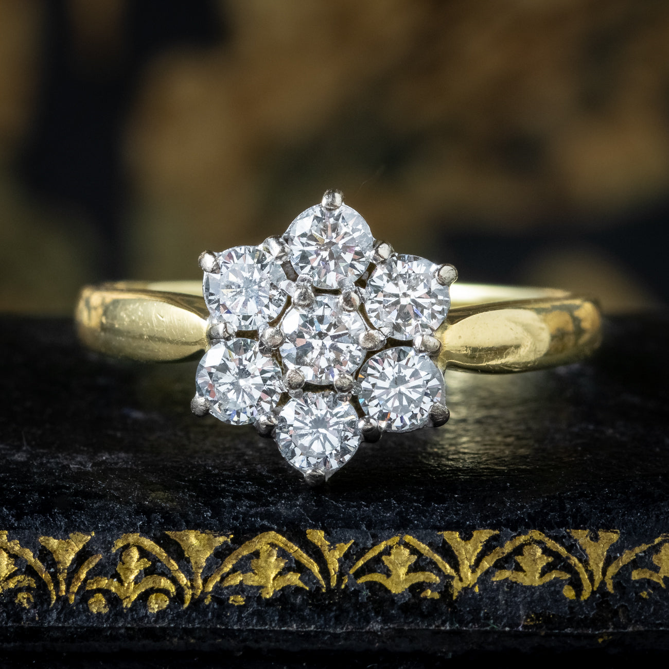 Vintage-Diamond-Gold-Cluster-Ring