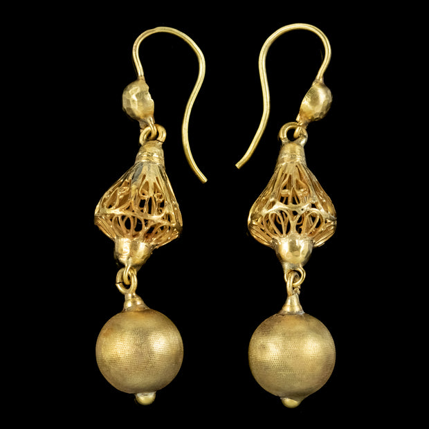 Antique Victorian Drop Earrings 15ct Gold Circa 1890 – Laurelle Antique ...