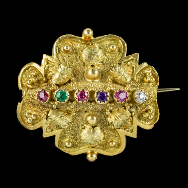 Antique Victorian Regard Brooch 18ct Gold Circa 1880 – Laurelle Antique ...