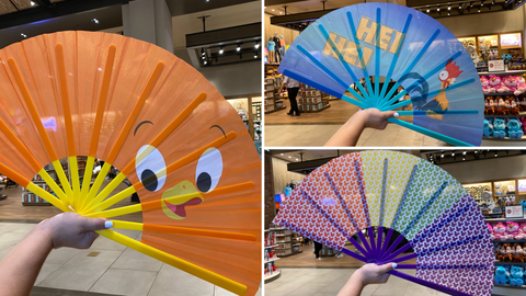 Folding hand fans