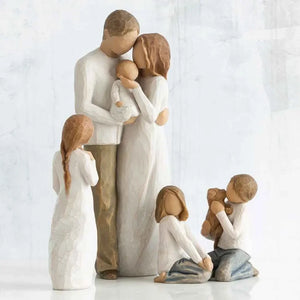 0407BA Nordic Style Figure Nativity Scene Wood Sculptures Family Ornament Family Resin Figurine Crafts Wedding Gift for Home Decoration - JSBlueRidge.com Wholesale