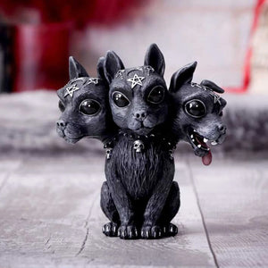 2307BA New Cute Animal 3 Heads Dog Statue Decorative Figurines Resin Crafts Halloween Ornament Desk Decoration Home Decor Accessories - JSBlueRidge.com Wholesale