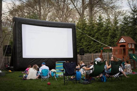 Inflatable movie screens