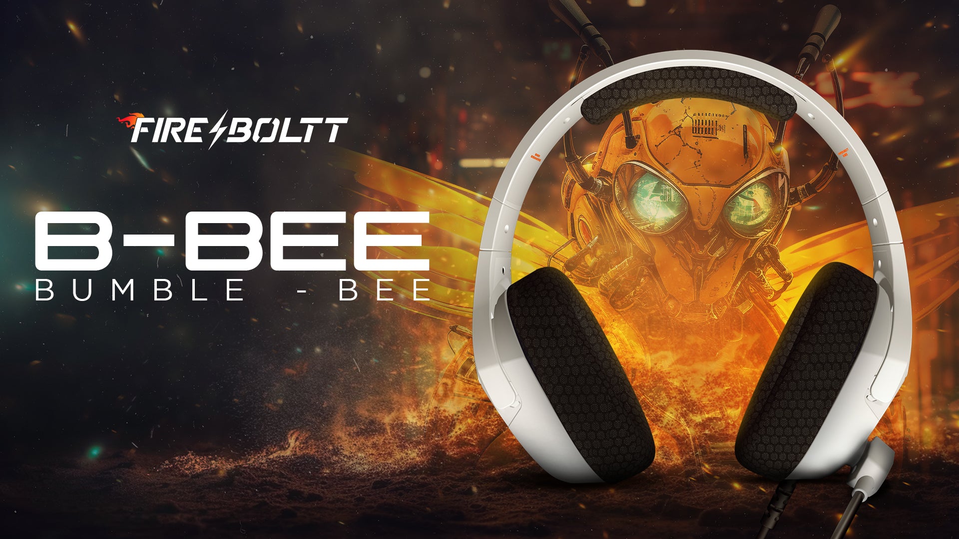 Fire Boltt Hyper Boltt B-BEE 50MM Driver Gaming Headphones