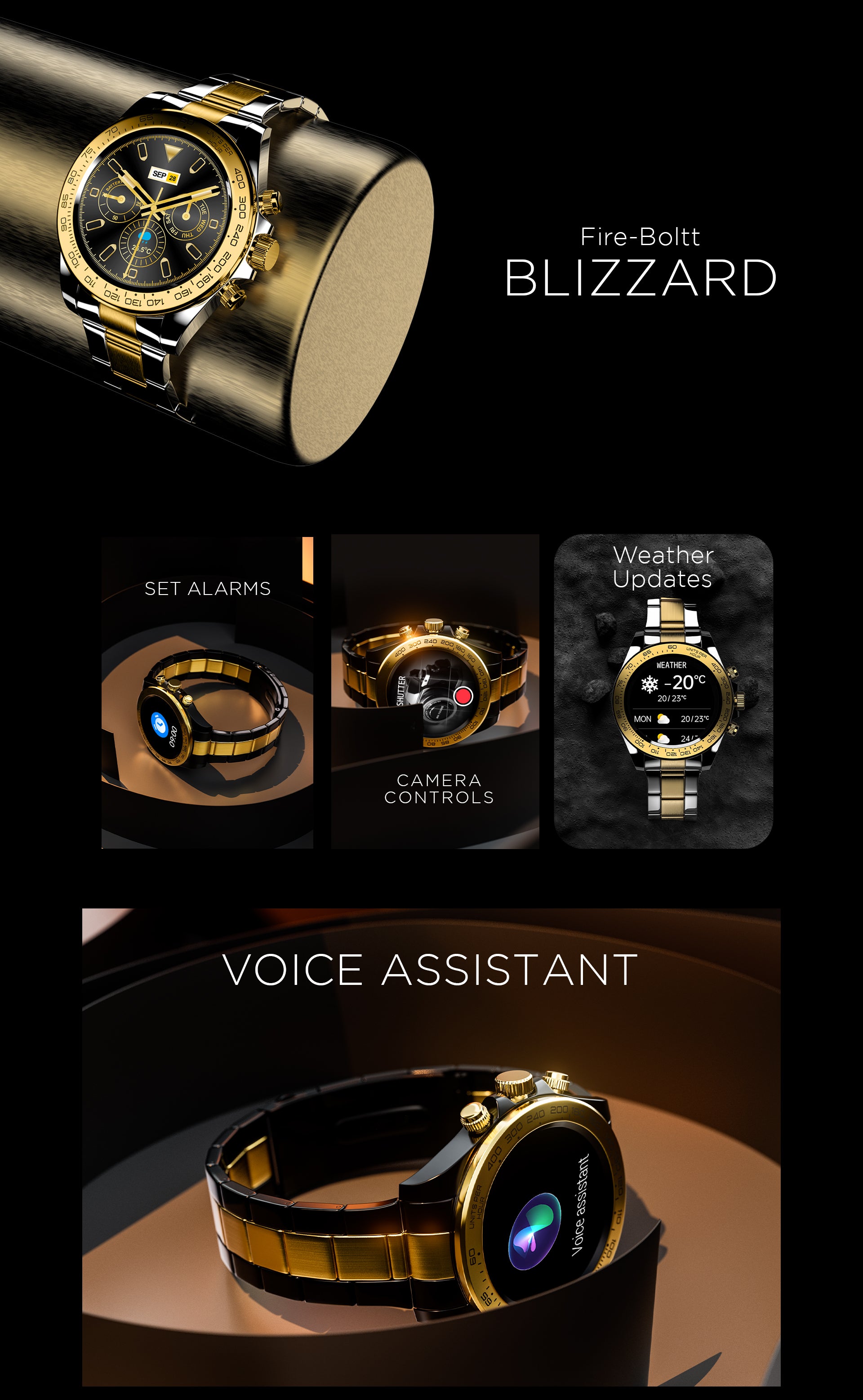 Fire-Boltt Blizzard Luxury Watch With Bluetooth Calling